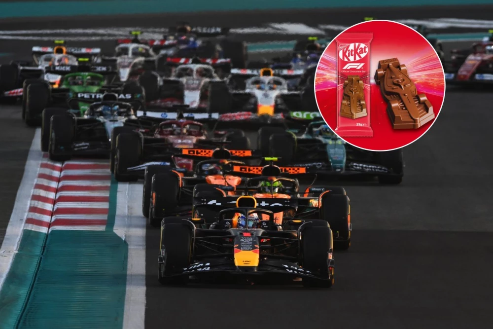 Шоколадки KitKat в виде болидов Формулы-1