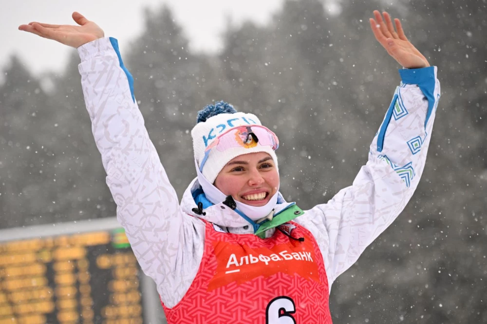 Виктория Метеля на чемпионате России по биатлону