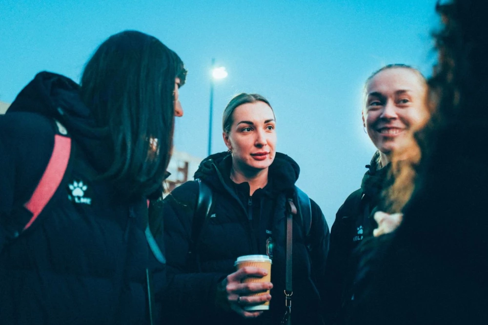 Ирина Воронкова на волейбольном матче