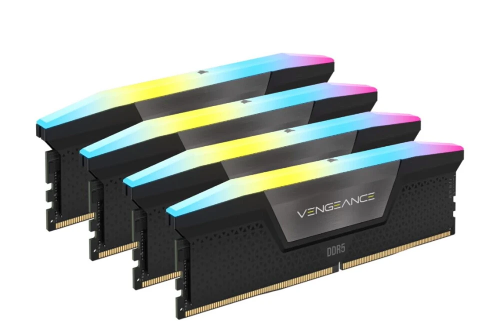 Изображение модулей оперативной памяти DDR5 на фоне высокопроизводительного игрового компьютера, символизирующее доступность апгрейда и повышение производительности.