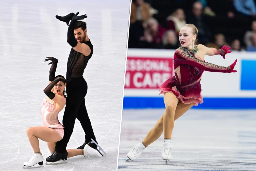 Нина Петрыкина и Гийом Сизерон на чемпионате Европы 2026